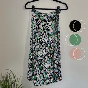 H&M High Waisted Floral Midi Skirt